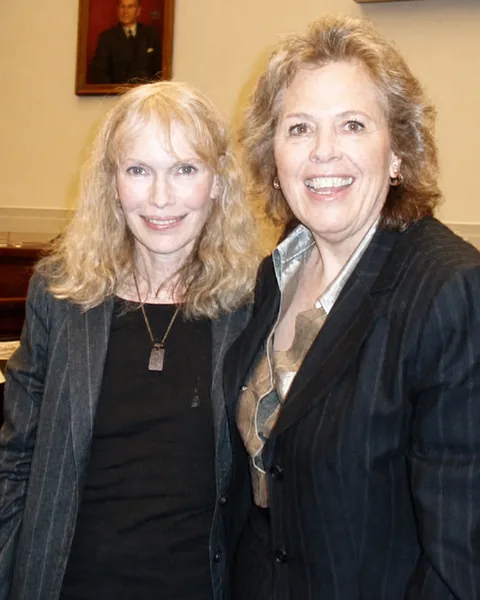 Andrea Sims with Mia Farrow Andrea Sims with Mia Farrow